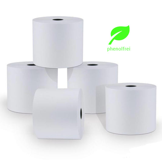 5 receipt rolls, phenol free