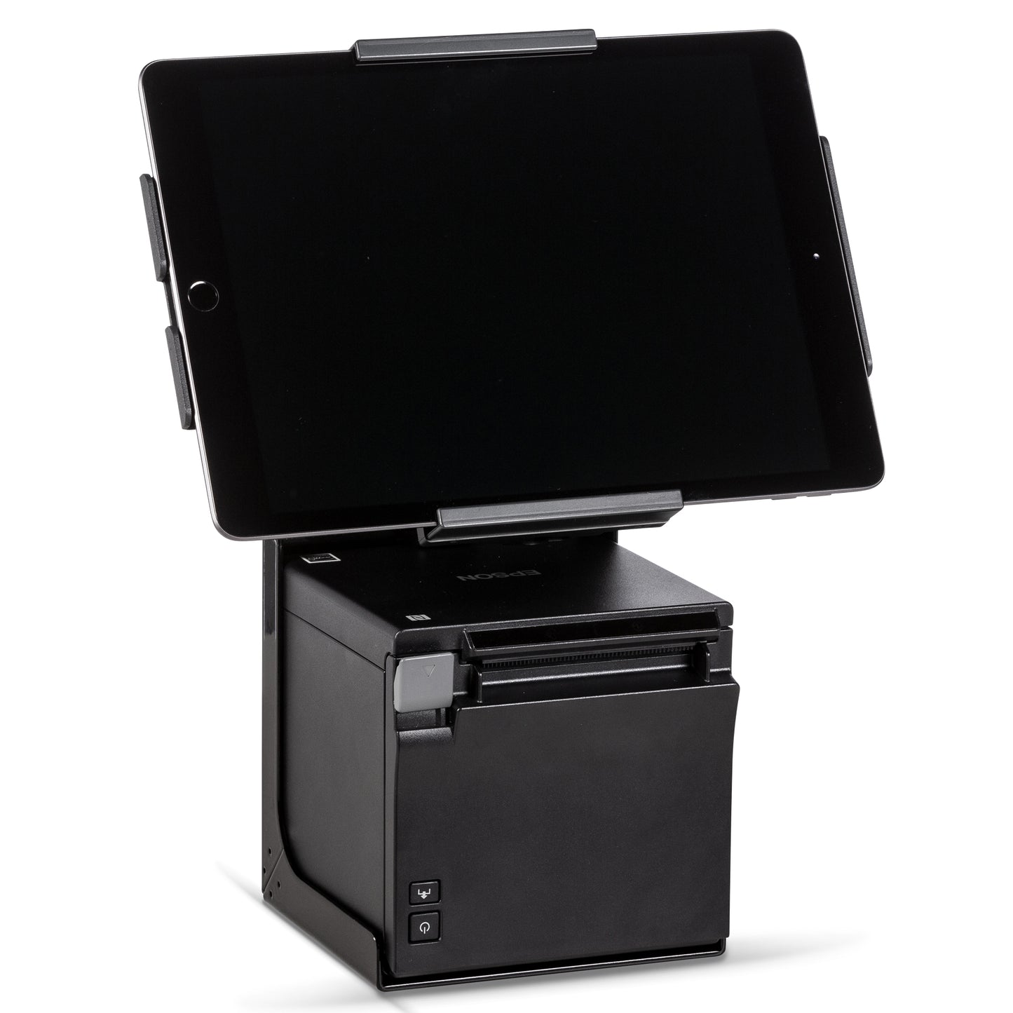 ANKER till.one holder with iPad and EPSON TM-m30 receipt printer, anthracite, lateral