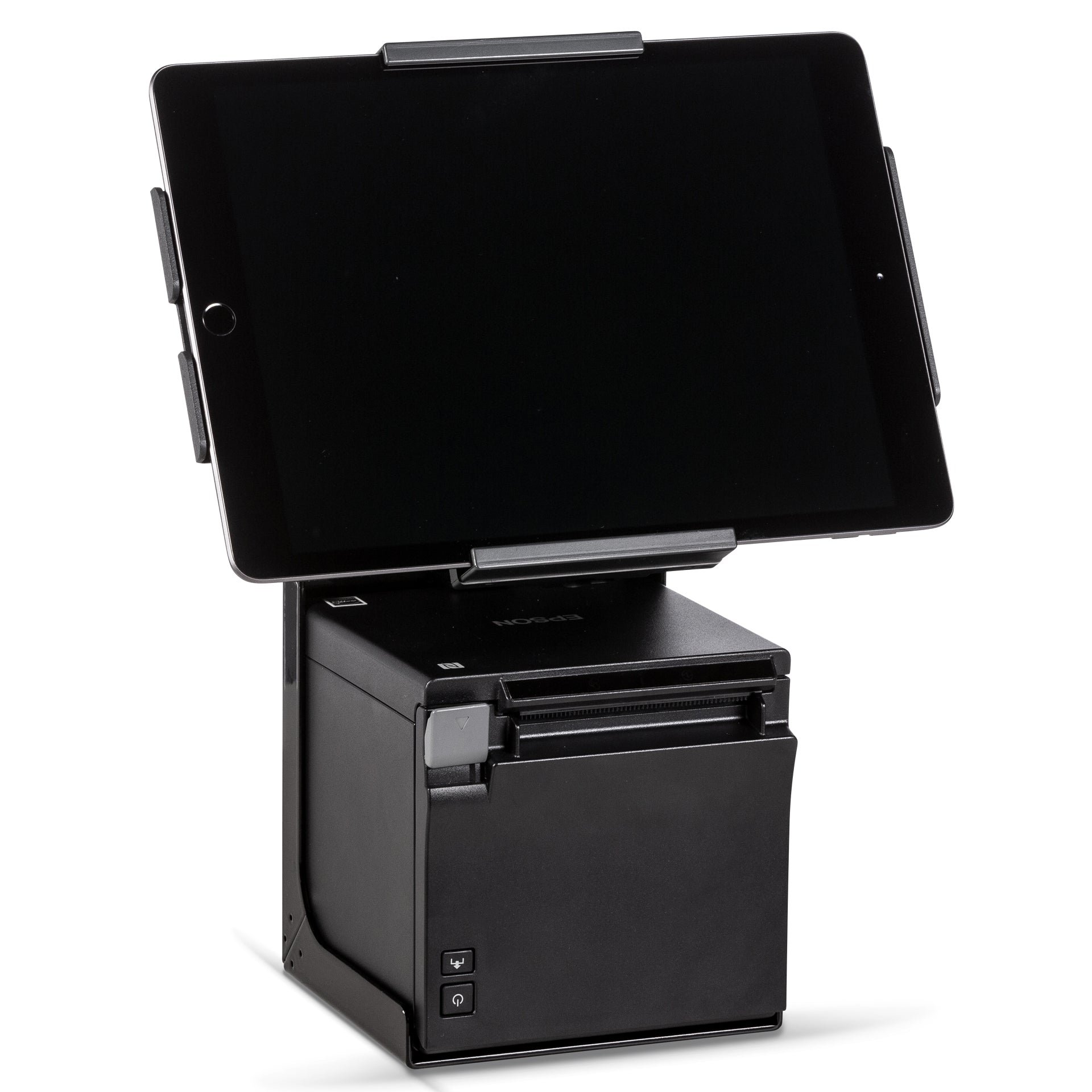 ANKER till.one holder with iPad and EPSON TM-m30 receipt printer, anthracite, lateral